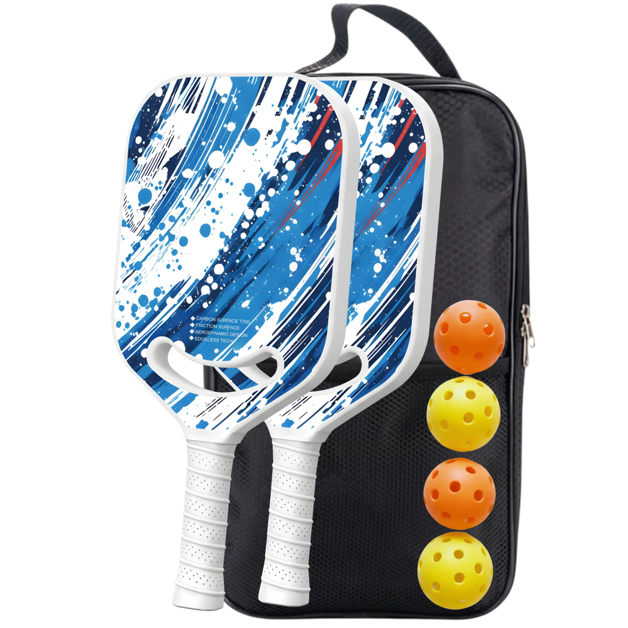 Sky Phantom - T700 Carbon Fiber Pickleball Paddle - 16mm - Thermoformed (bundle)